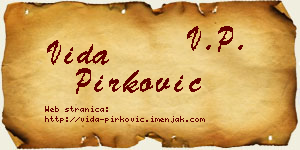 Vida Pirković vizit kartica